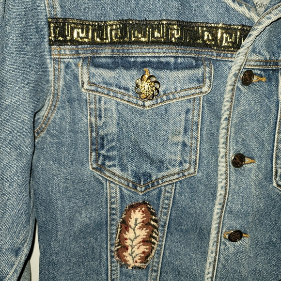 EUC Vntg Road Rags Cropped Denim Jean Jacket - Picture 2 of 16